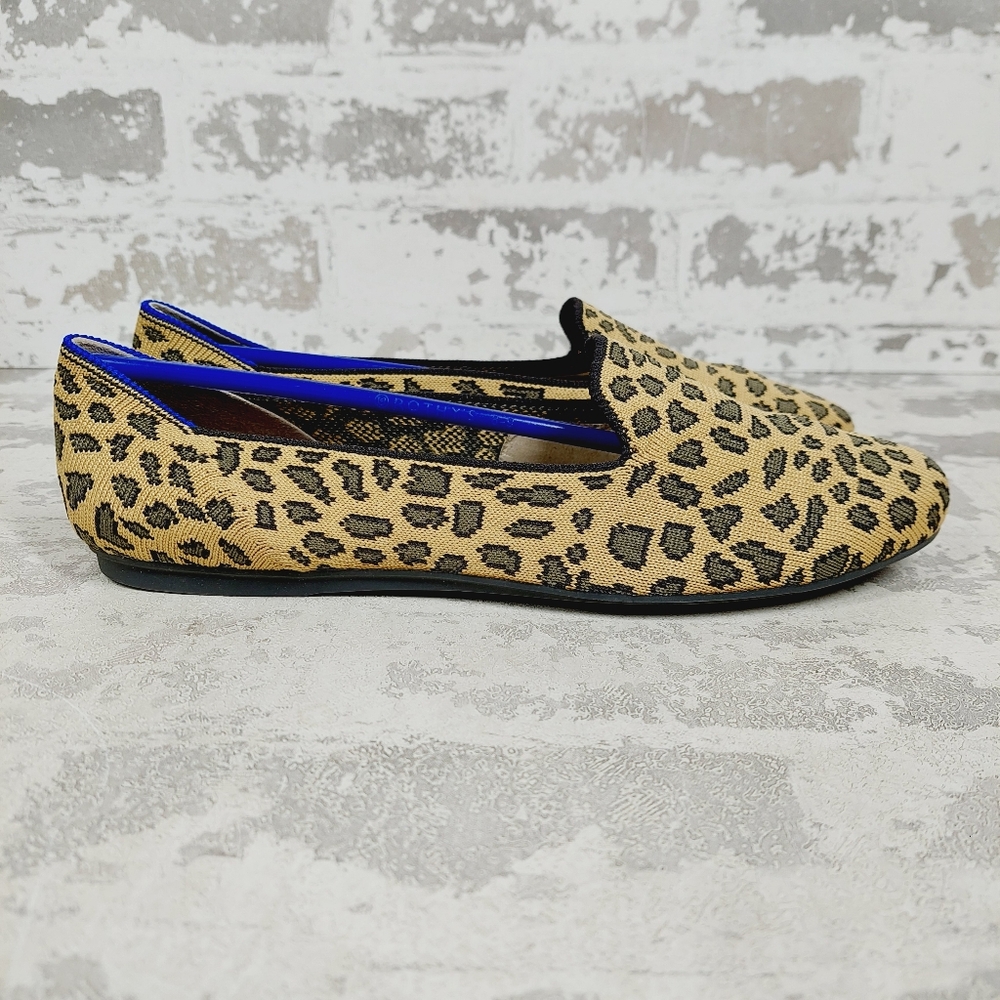 New Rothy's Spotted The Loafer Leopard Print Slip On Round Toe Loafers O546 - Picture 4 of 8